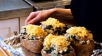 Cooking Up A Story: Twice Baked Irish Potatoes with Stout Onions and Kale